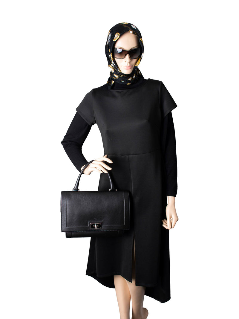 Givenchy Leather Shark Satchel Bag Black-designer resale