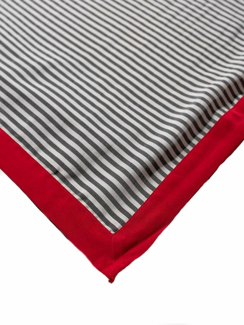 Givenchy Silk Striped Shawl Red Black-designer resale