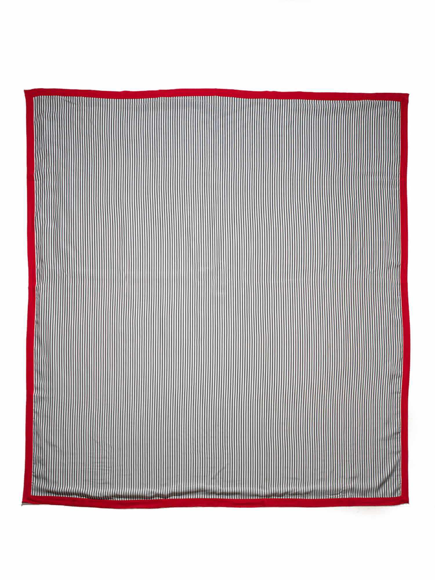 Givenchy Silk Striped Shawl Red Black-designer resale