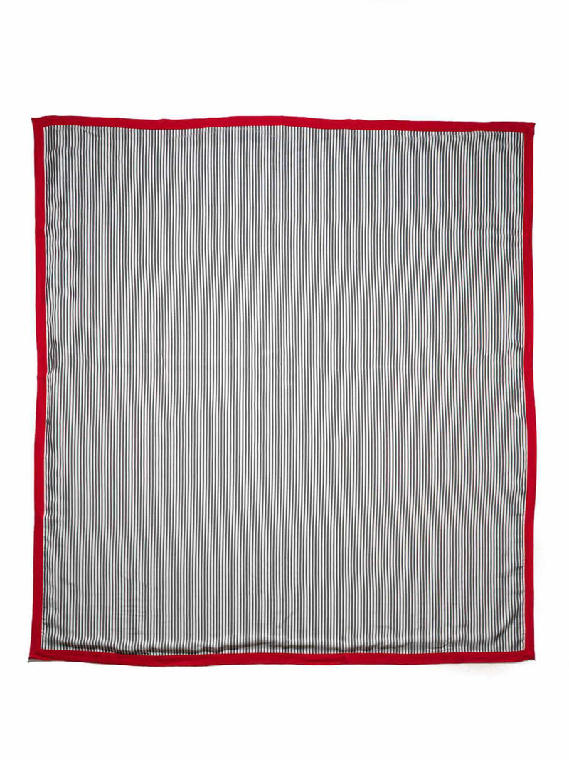 Givenchy Silk Striped Shawl Red Black-designer resale