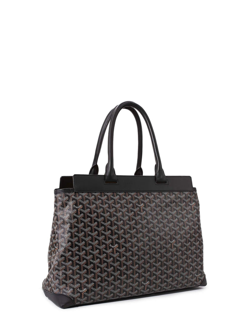 Black Goyard Goyardine Saint Louis GM Tote Bag