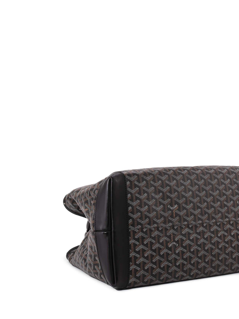 GOYARD Goyardine Saint Louis GM Tote Shoulder Bag Black