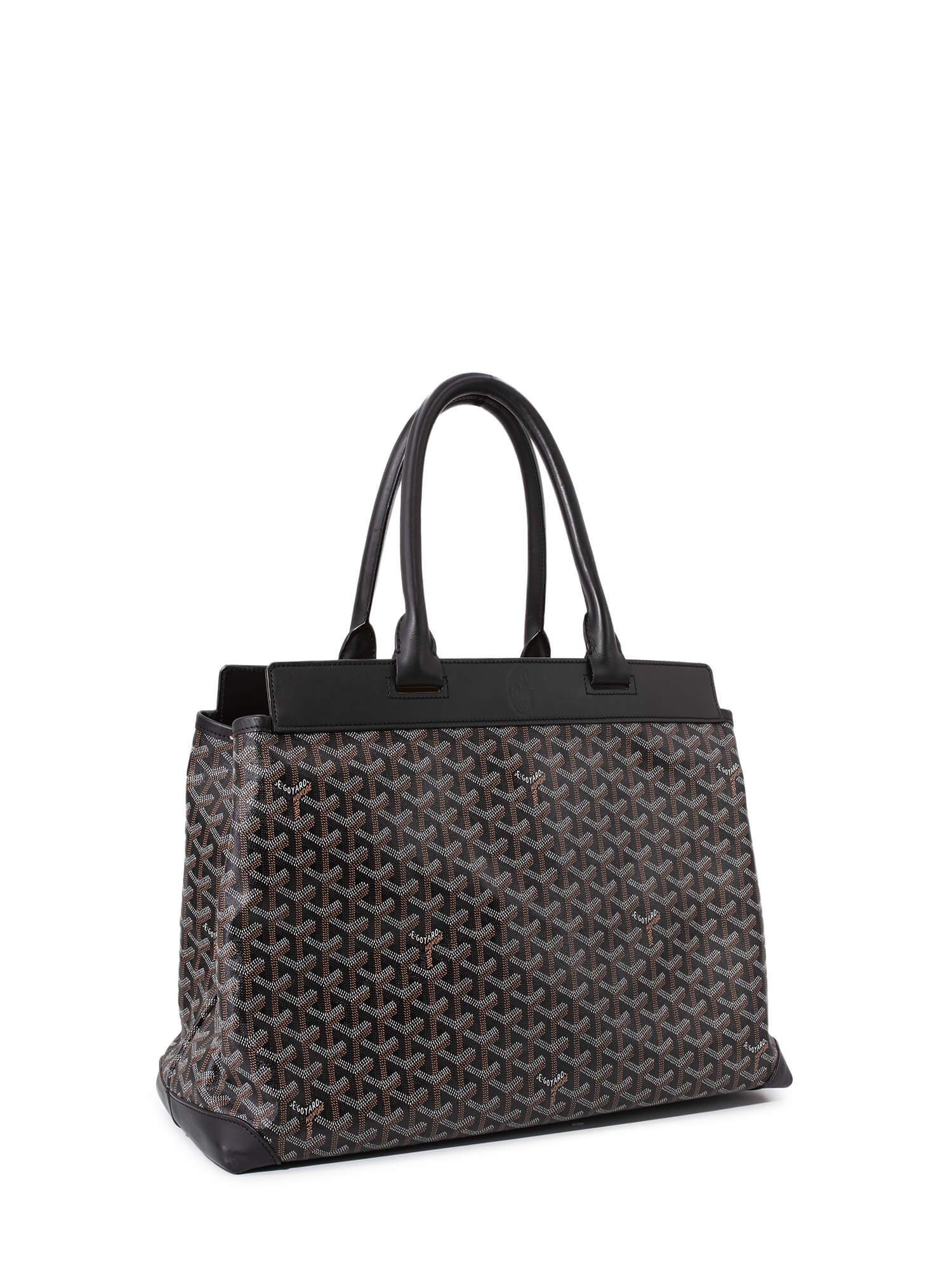 Goyard Goyardine Bellechasse Bag GM Black-designer resale