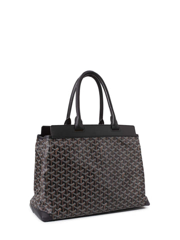 Goyard Goyardine Bellechasse Bag GM Black-designer resale