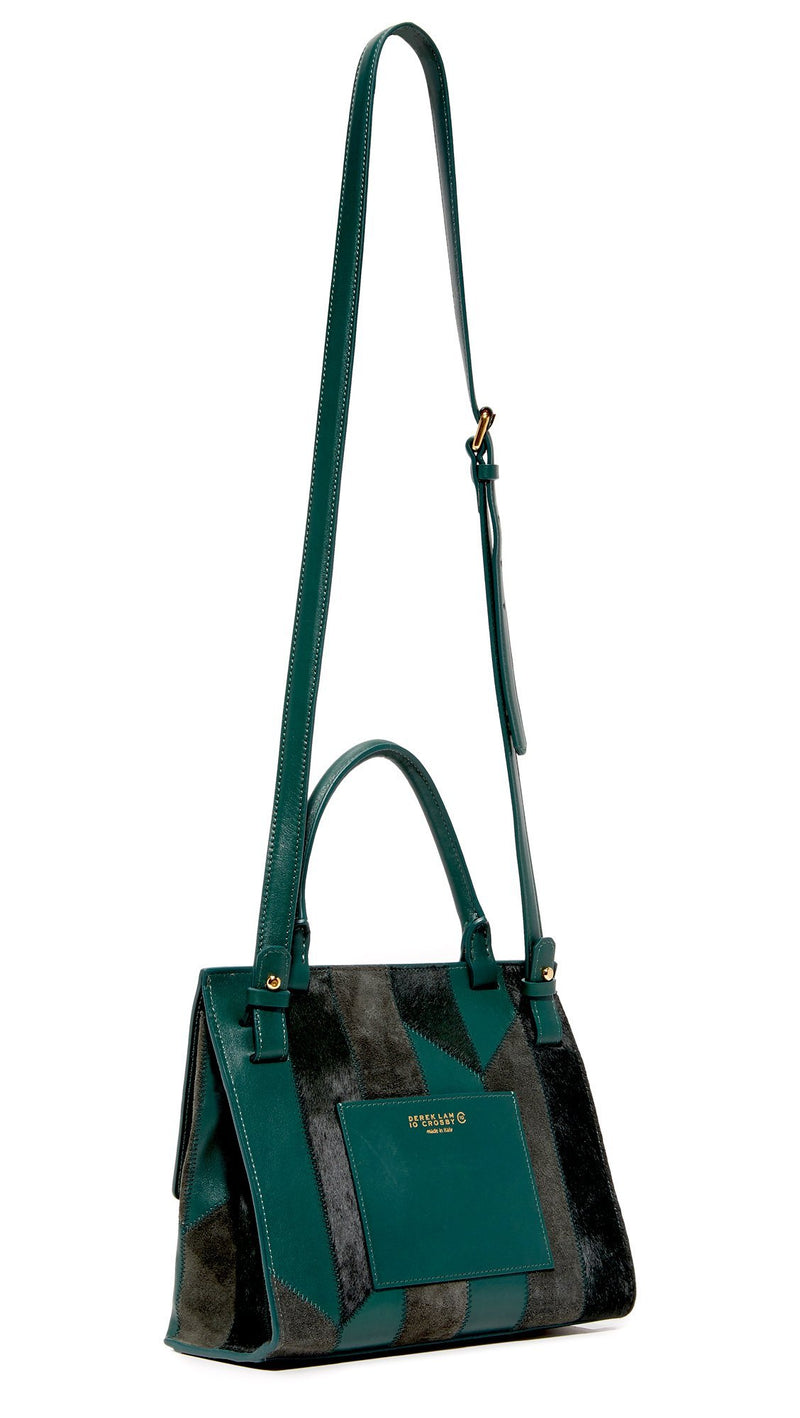 Green Patchwork Mini Avenue Messenger Bag-designer resale