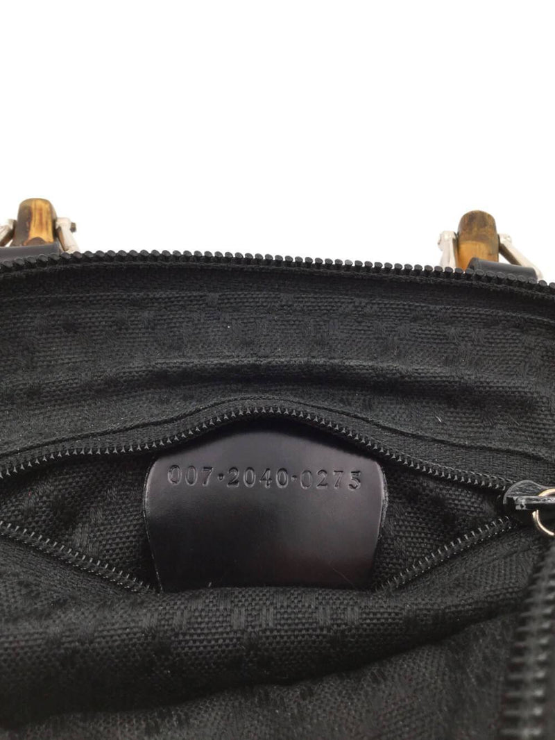Gucci Bamboo Top Handle Mini Bag Black-designer resale