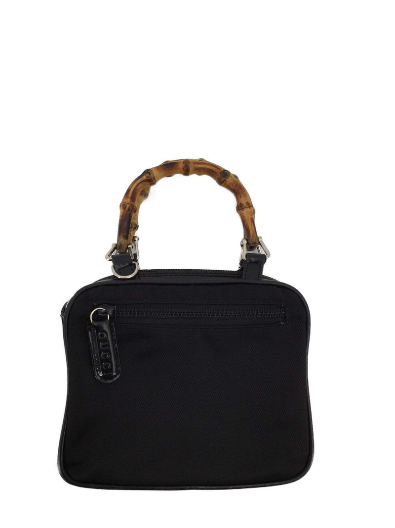 Gucci Bamboo Top Handle Mini Bag Black-designer resale