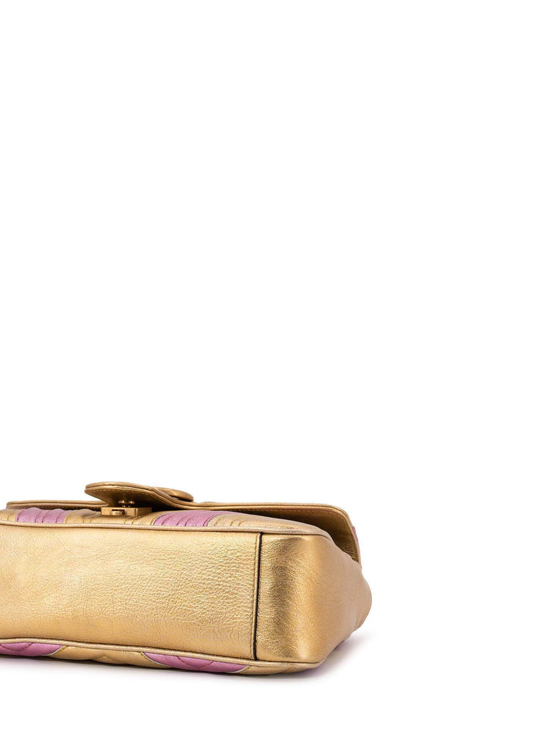 Gucci Marmont Mini Gold Sequin Flap Bag | Purse Maison