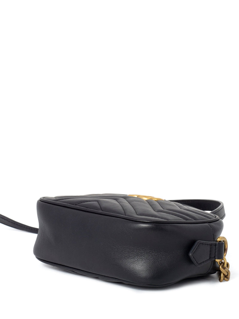 Gucci GG Marmont Small Messenger Bag Black-designer resale