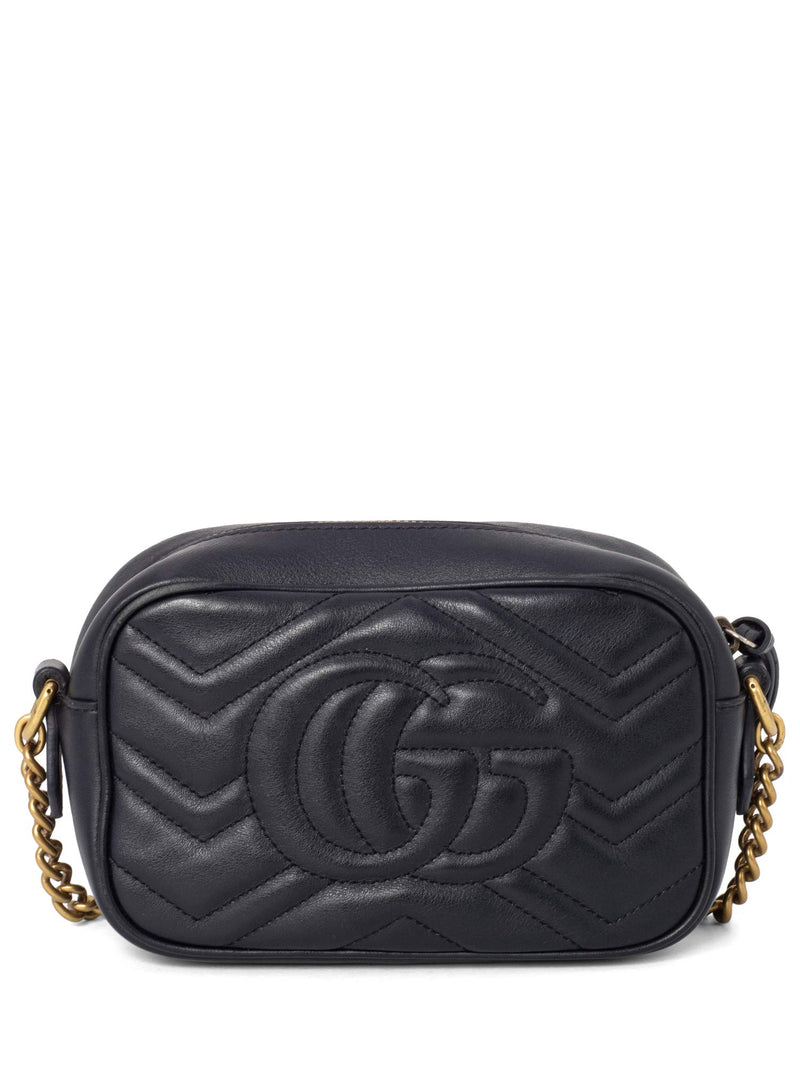 Gucci GG Marmont Small Messenger Bag Black-designer resale