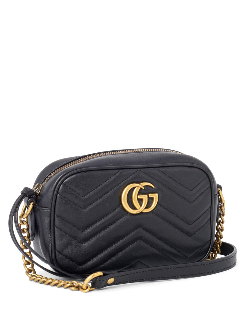 Gucci GG Marmont Small Messenger Bag Black-designer resale