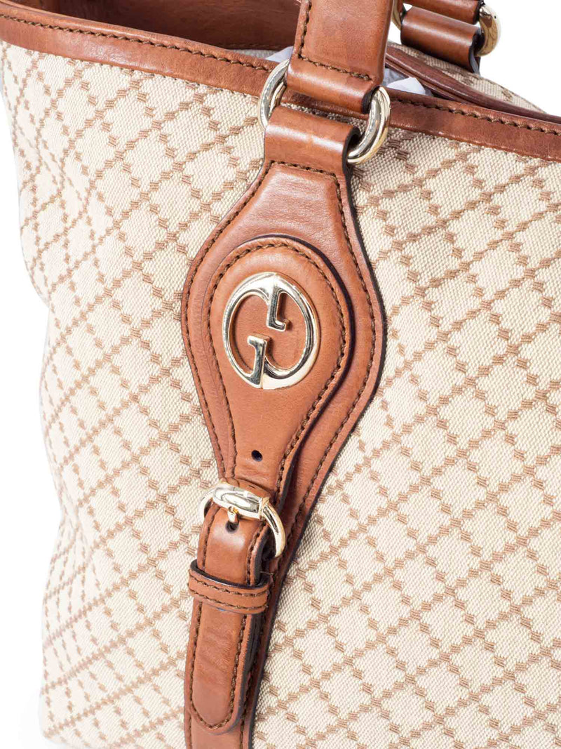Gucci GG Monogram Shopper Bag Brown-designer resale