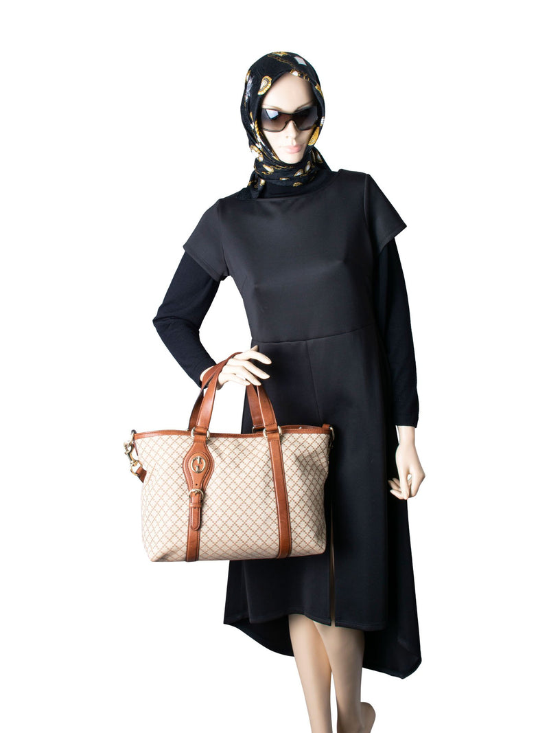 Gucci GG Monogram Shopper Bag Brown-designer resale
