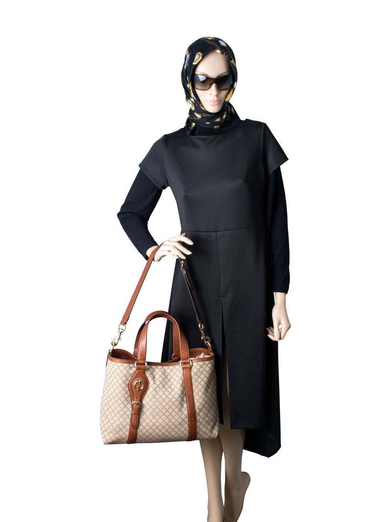 Gucci GG Monogram Shopper Bag Brown-designer resale