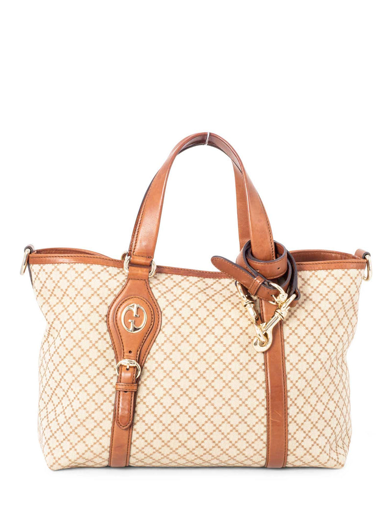 Gucci GG Monogram Shopper Bag Brown