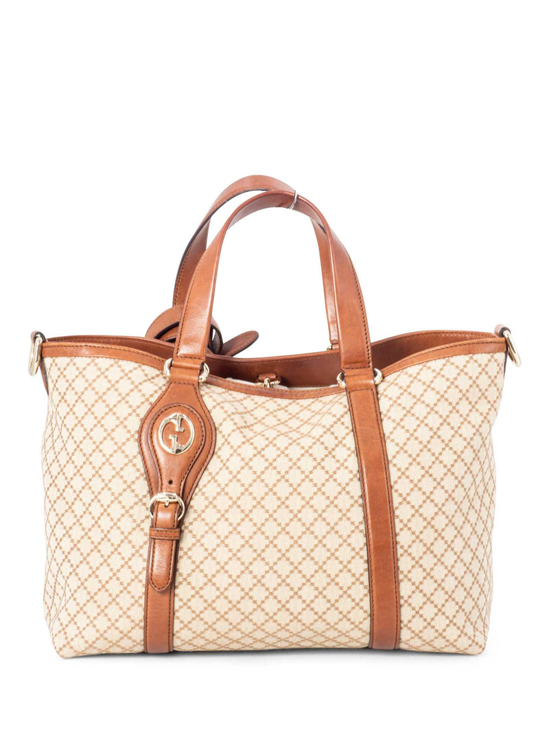 Gucci GG Monogram Shopper Bag Brown-designer resale