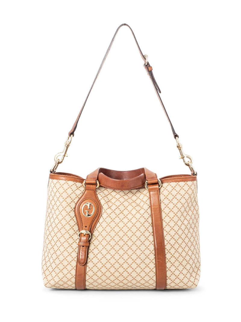 Gucci GG Monogram Shopper Bag Brown-designer resale