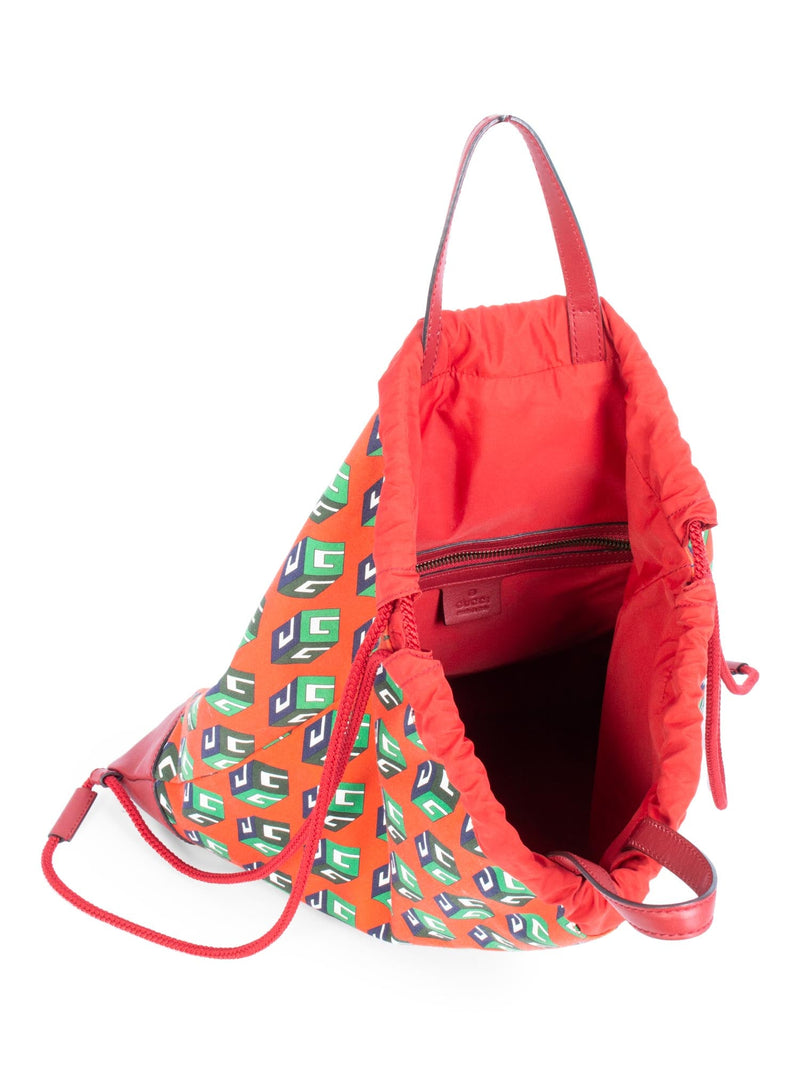 Gucci GG Neo Vintage Drawstring Backpack Red-designer resale