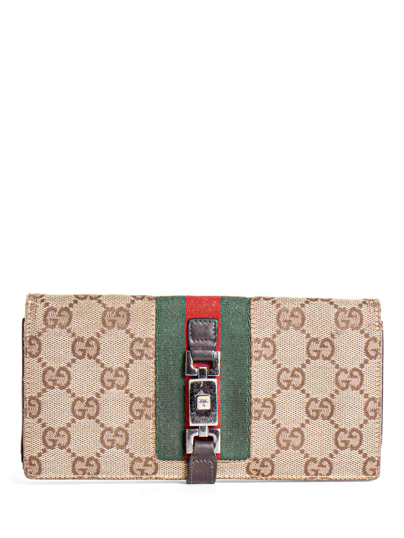 Gucci Supreme Canvas GG Monogram Compact Wallet Brown - MyDesignerly