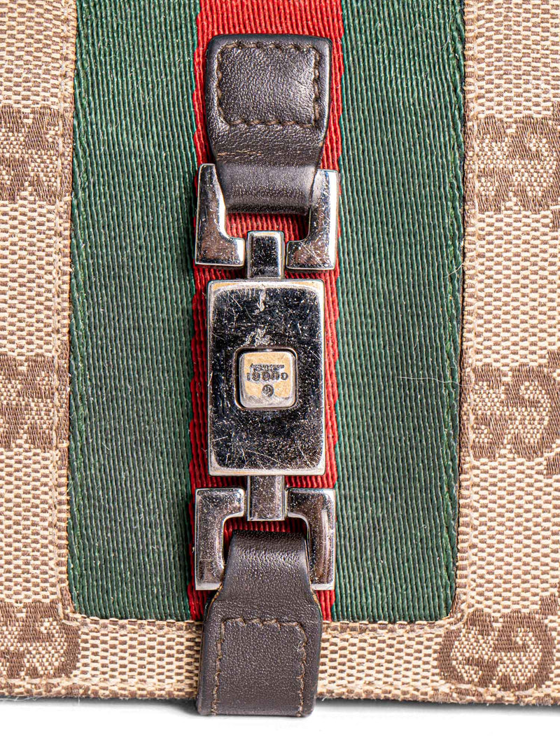 NIB GUCCI 644334 Ophidia bi-fold wallet in supreme canvas w/ brown leather  trim