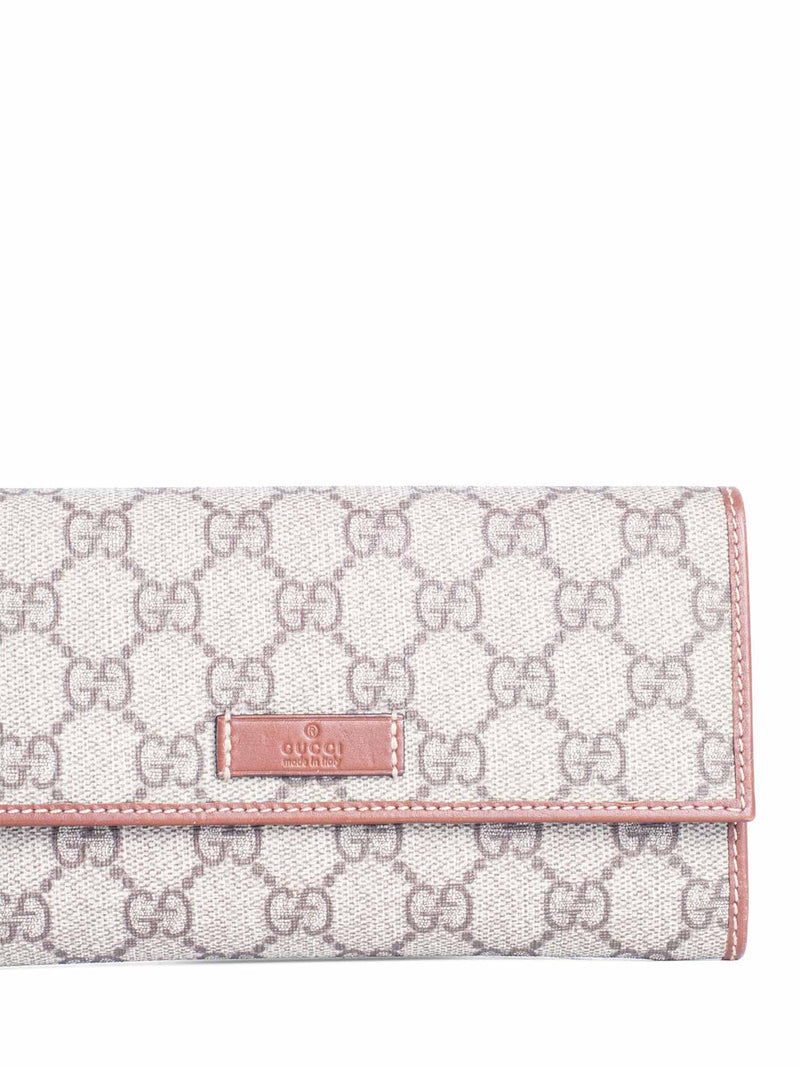 Gucci GG Supreme Continental Long Wallet Brown-designer resale