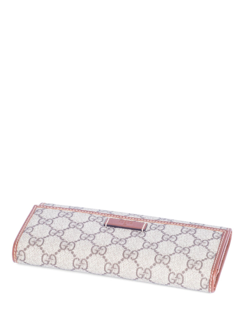 Gucci GG Supreme Continental Long Wallet Brown-designer resale