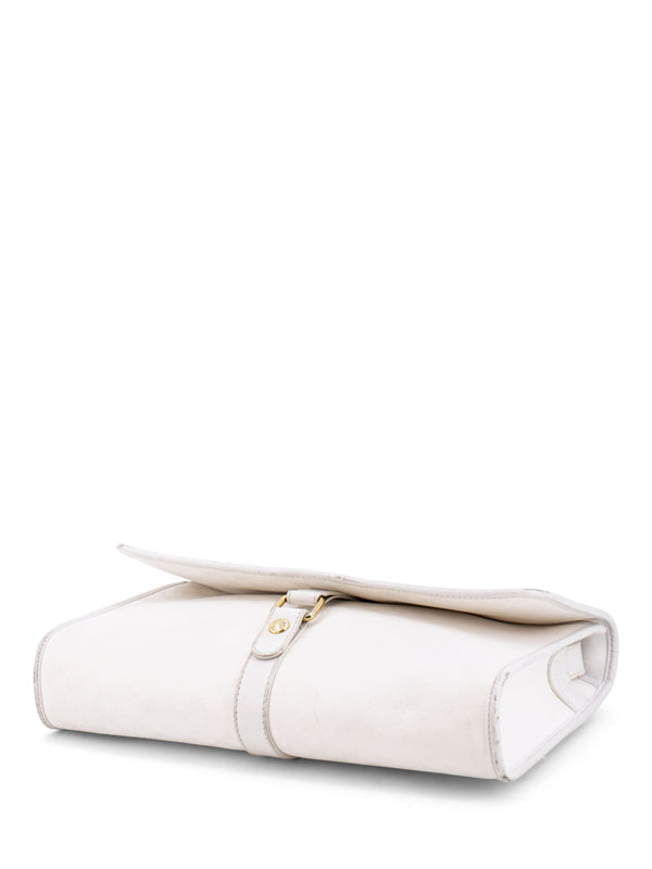 Gucci GG Supreme Flap Messenger Bag White