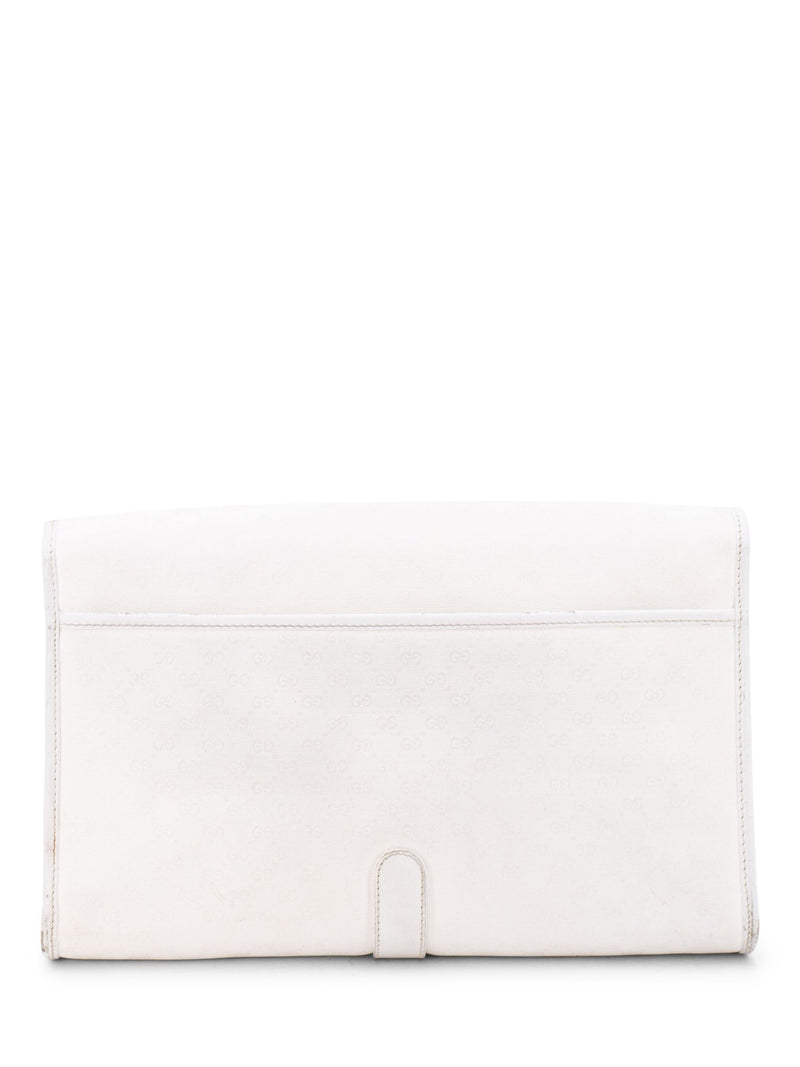 Gucci GG Supreme Flap Messenger Bag White-designer resale