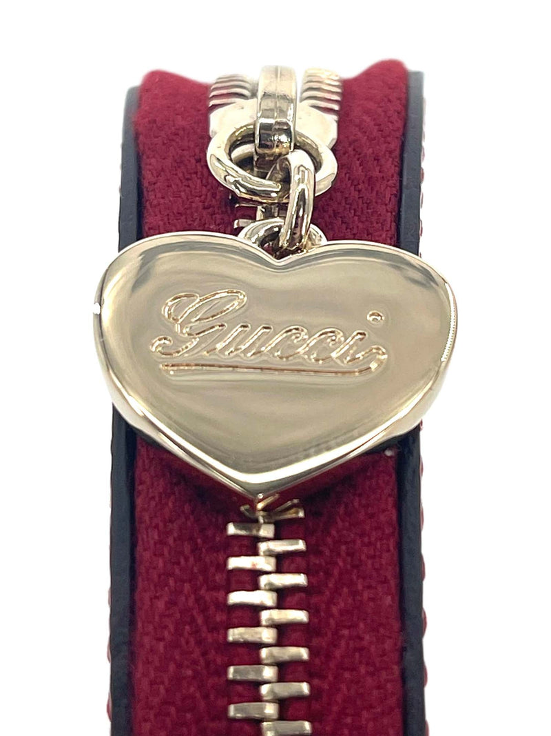 Gucci GG Supreme Heart Shaped Coin Pouch Red-designer resale