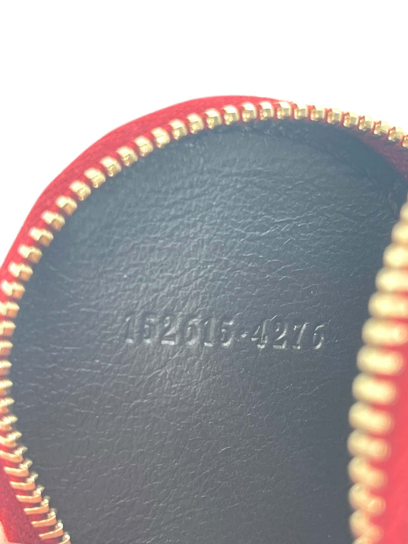 Gucci GG Supreme Heart Shaped Coin Pouch Red-designer resale