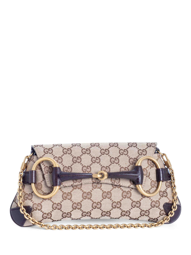 Gucci GG Supreme Horsebit Pochette Bag Brown-designer resale