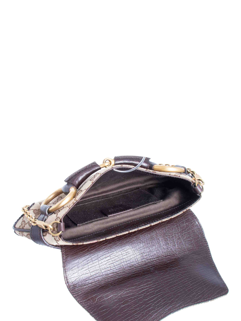 Gucci GG Supreme Horsebit Pochette Bag Brown-designer resale
