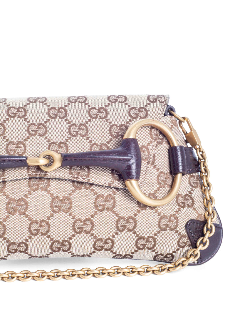 Gucci GG Supreme Horsebit Pochette Bag Brown-designer resale
