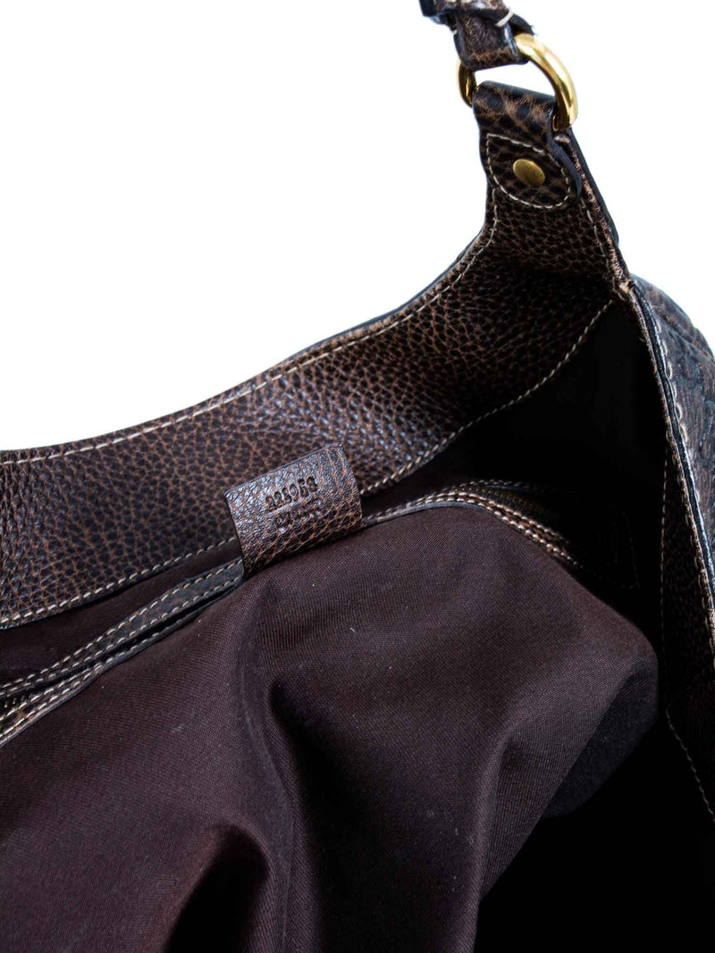 Gucci GG Supreme Leather Horsebit Large Shopper Bag Brown-designer resale
