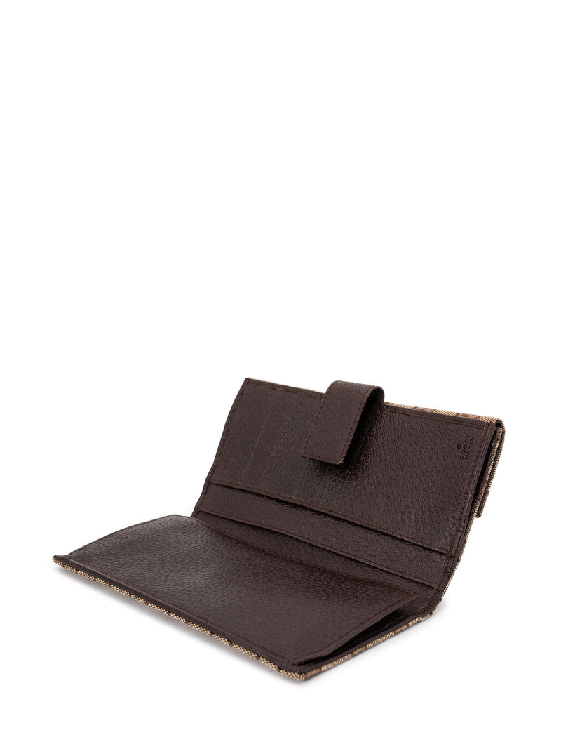 Gucci GG Supreme Monogram Continental Wallet Brown-designer resale