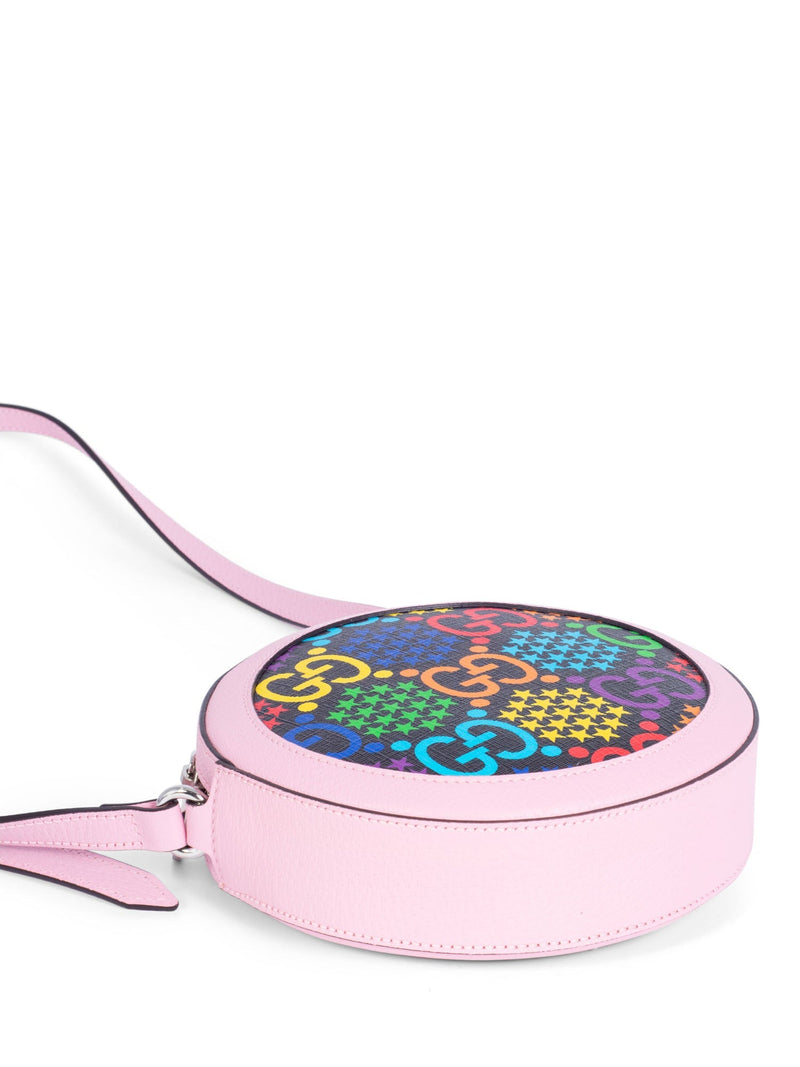Gucci GG Supreme Monogram Psychedelic Round Messenger Bag Pink-designer resale