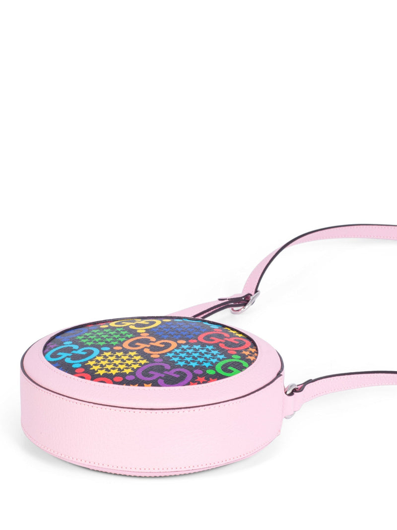 Gucci GG Supreme Monogram Psychedelic Round Messenger Bag Pink-designer resale