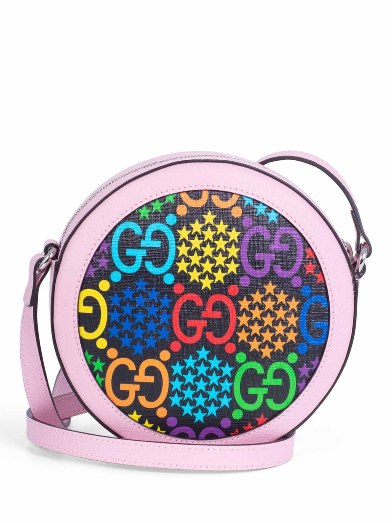 Gucci GG Supreme Monogram Psychedelic Round Messenger Bag Pink-designer resale