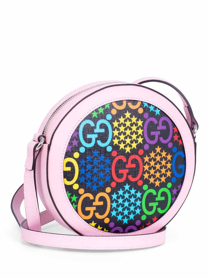Gucci GG Supreme Monogram Psychedelic Round Messenger Bag Pink-designer resale