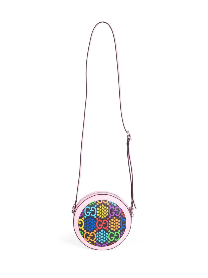 Gucci GG Supreme Monogram Psychedelic Round Messenger Bag Pink-designer resale
