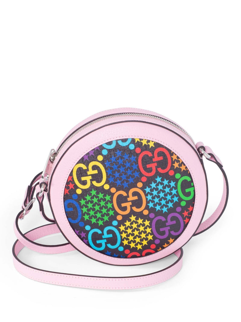Gucci GG Supreme Monogram Psychedelic Round Messenger Bag Pink-designer resale