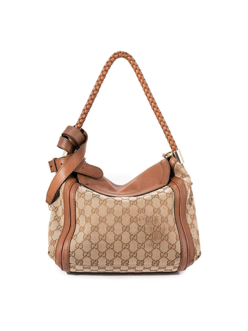 Gucci GG Supreme Monogram Tassel Messenger Flap Bag Brown-designer resale