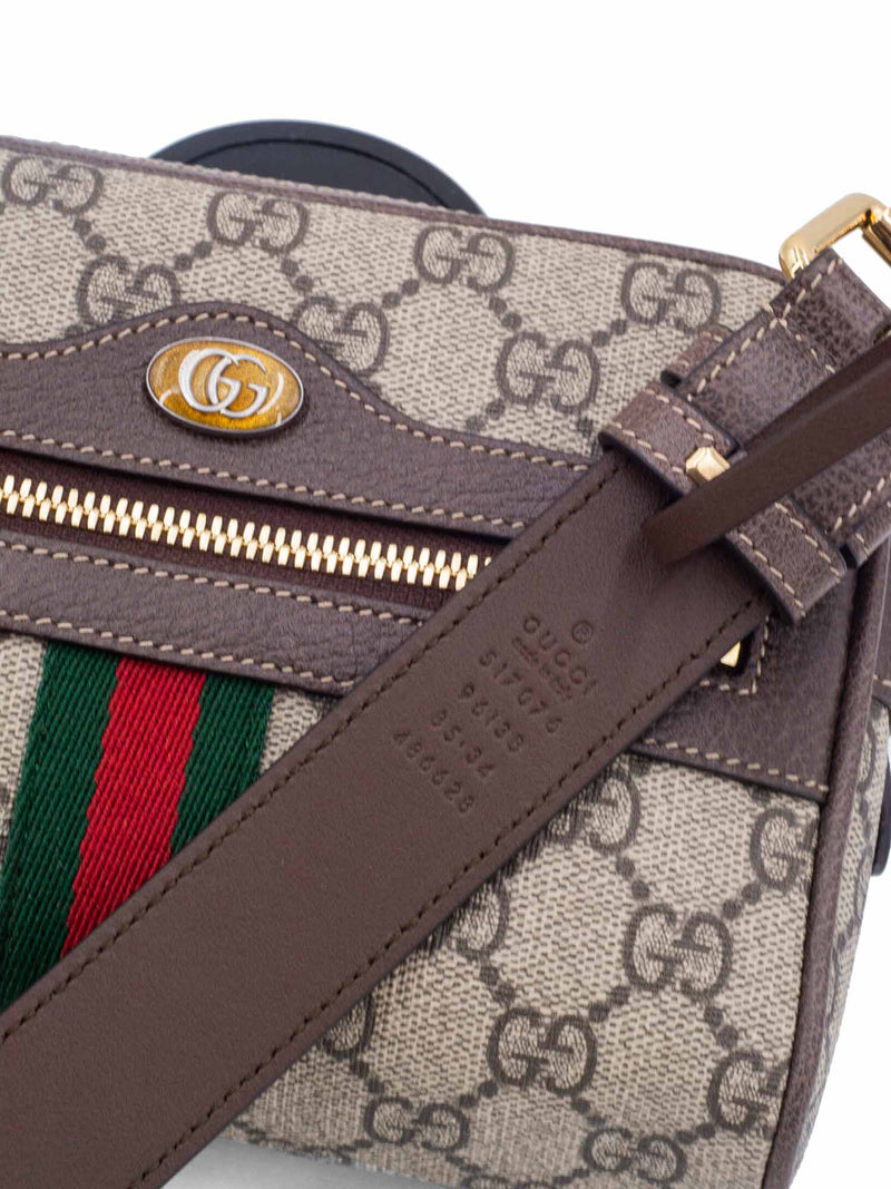 GUCCI Ophidia GG Supreme Canvas Web Belt Bag Brown