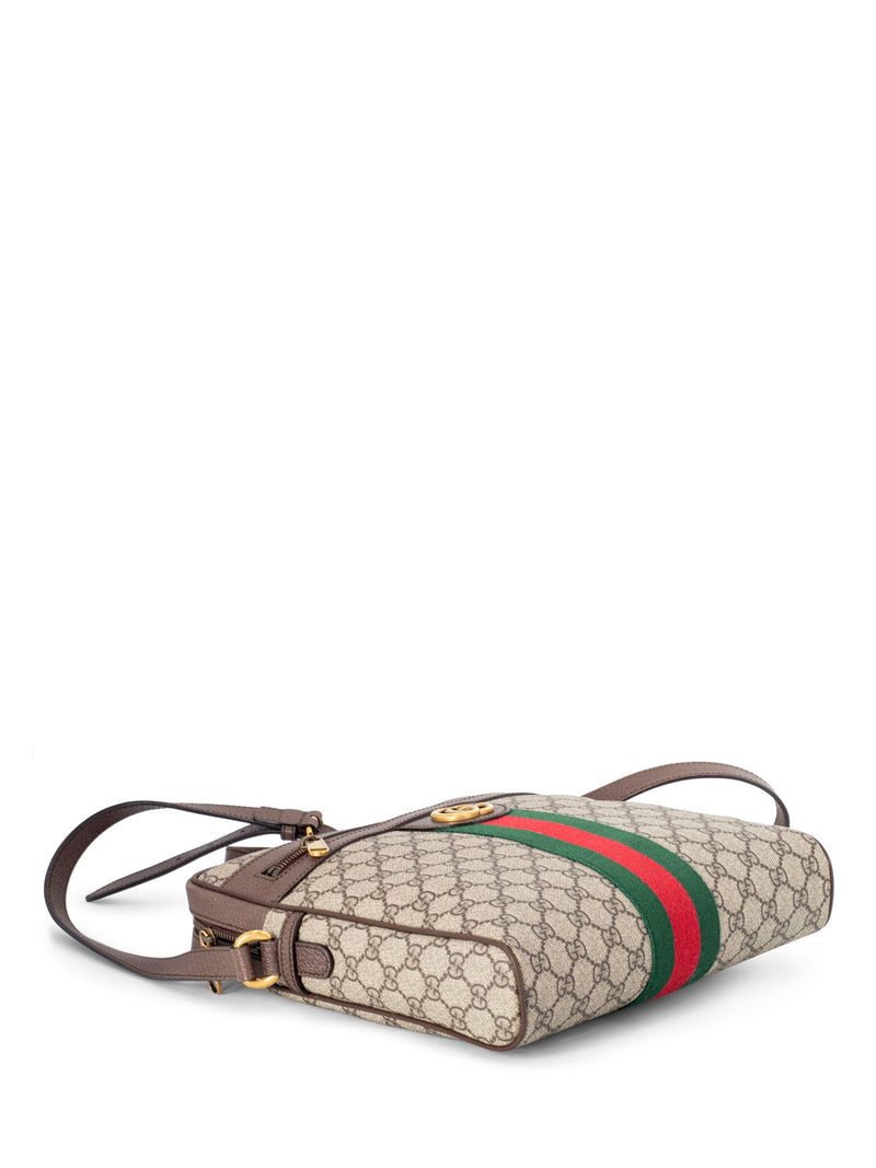Gucci GG Supreme Ophidia Web Large Messenger Bag Brown-designer resale