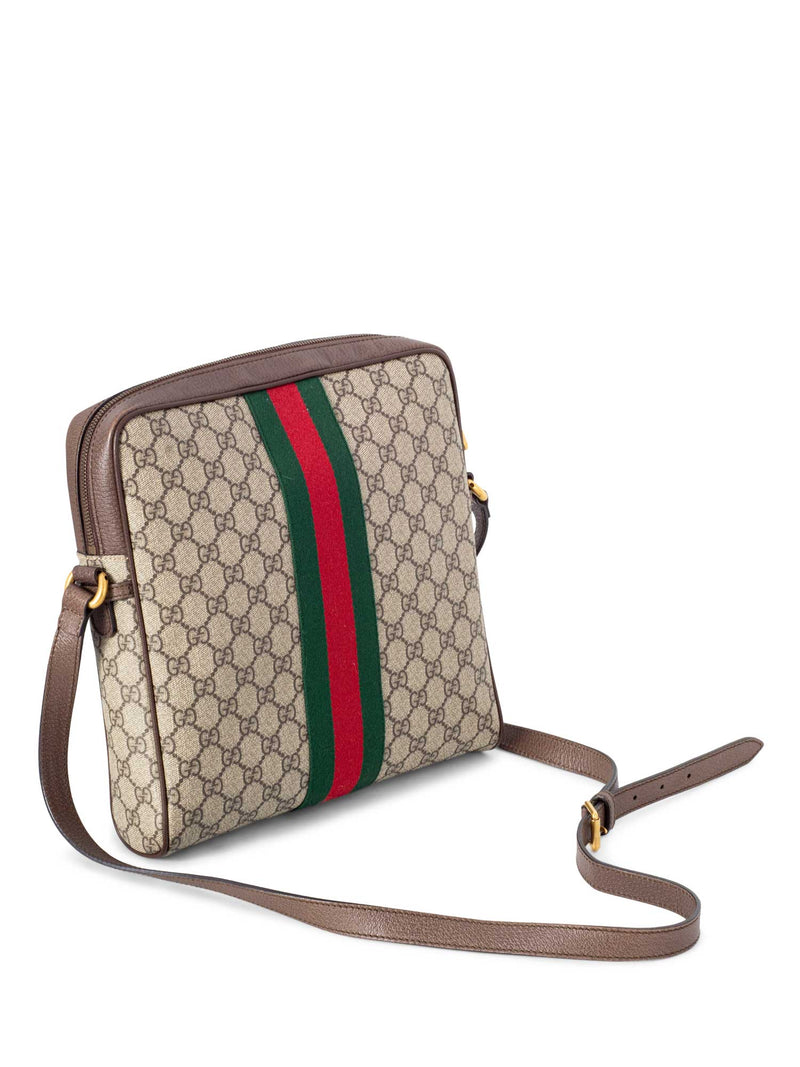 Gucci GG Supreme Ophidia Web Large Messenger Bag Brown-designer resale