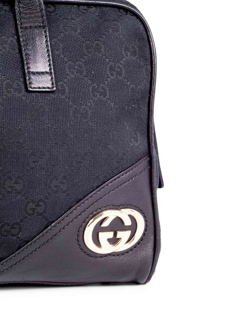 Gucci GG Supreme Shoulder Bag Black-designer resale