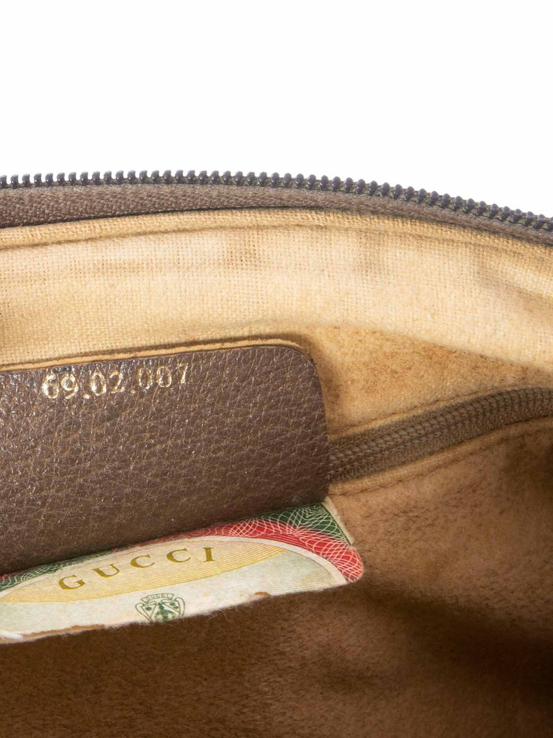 Gucci GG Supreme Web Boston Bag Brown Gucci GG Supreme Web Boston Bag Brown