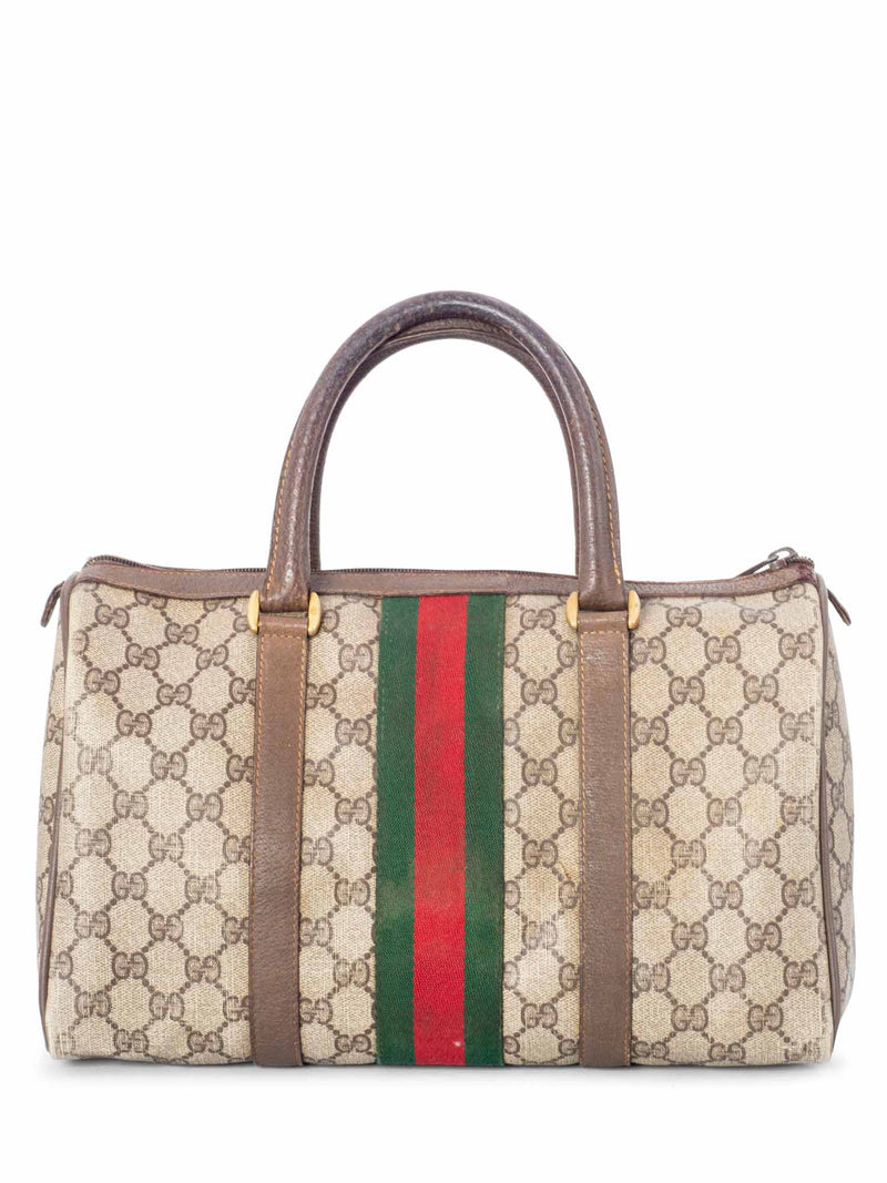Gucci, Bags, Gucci Vintage Brown Suede 3 Boston Bag