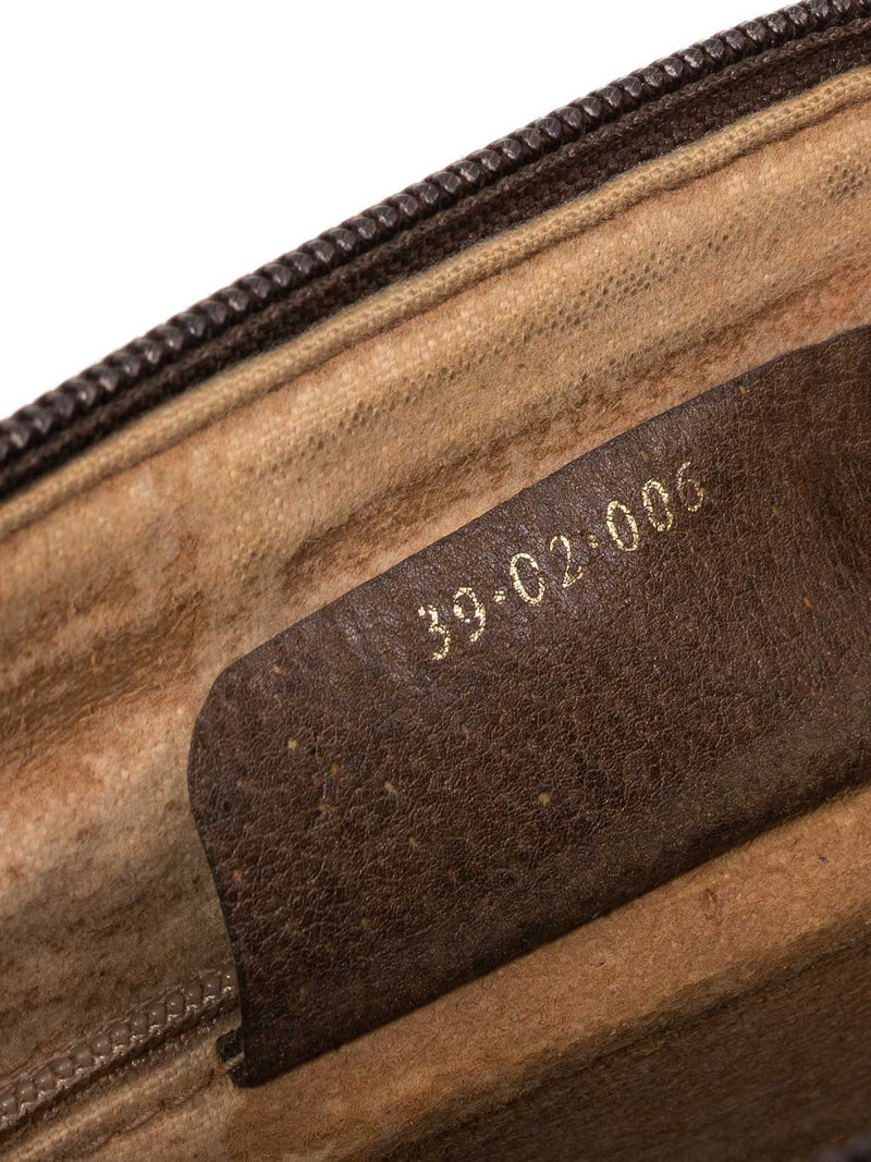 Gucci GG Supreme Web Stripe Boston Bag Brown-designer resale
