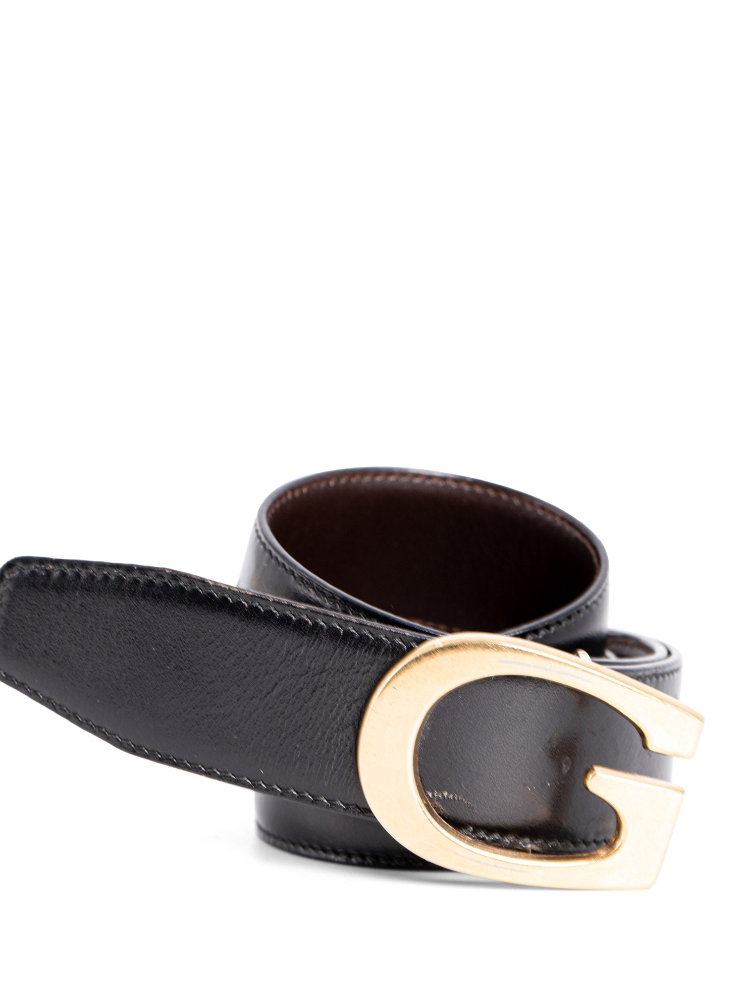 Gucci Leather G Logo Belt Black-designer resale